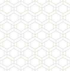 Vector seamless texture. Modern geometric background with hexagons.