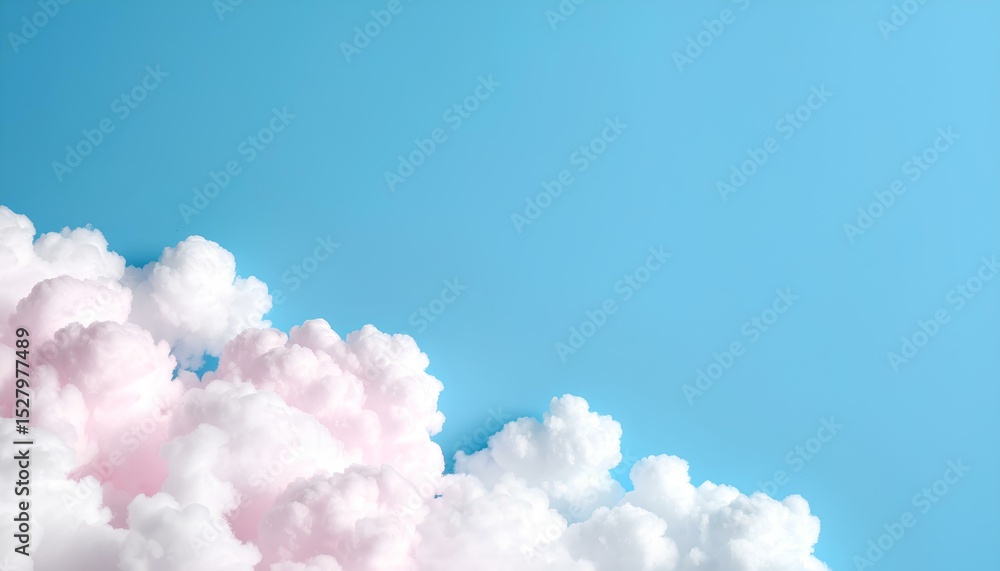 Poster blue sky with clouds background with copy space