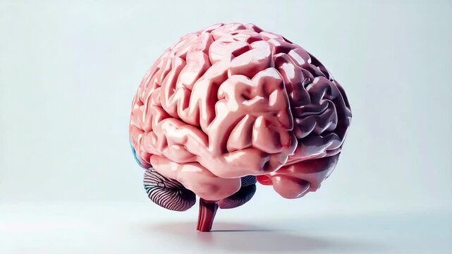 Human Brain in Focus: A detailed representation of the human brain, illuminated with subtle shading to highlight its complex structure.