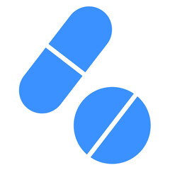 blue silhouette medicine icon