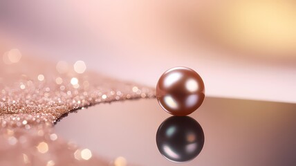 Luxurious Pearl on a Glittering