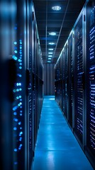"Server Room Infrastructure at Night"