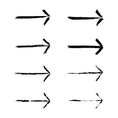 Vector illustration of Arrows set isolated on transparent background