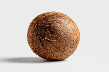 Single coconut, whole and ripe