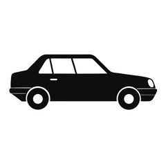 Obraz premium black and white silhouette car