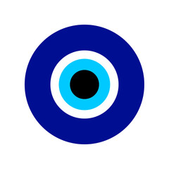 Evil Eye Symbol Isolated on White Background. Protective Amulet. Vector Illustration