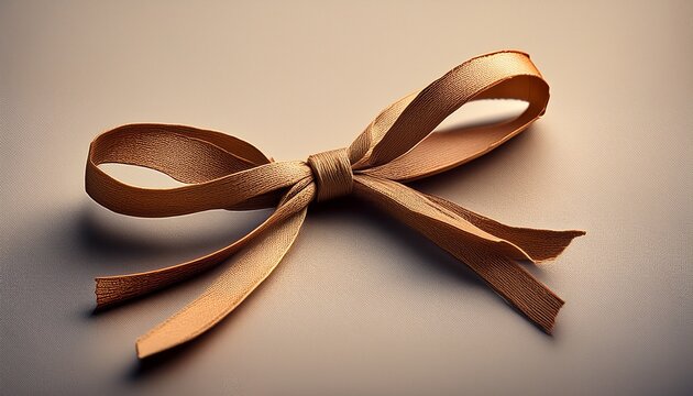 the string tied in a bow for gift box