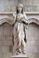 Obraz premium Auxerre cathedral. The Virgin Mary. Auxerre. France.