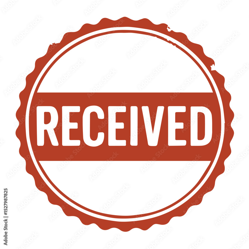 Poster seal received icon stamp frame vector on white background vector seal on white background