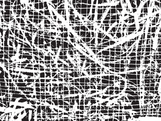 Grid spotted pattern. Abstract grunge halftone lined texture. Distressed uneven grunge background.