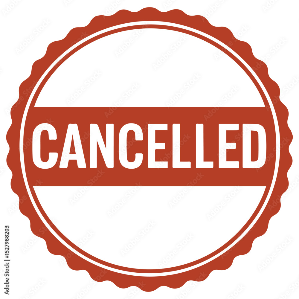 Aufkleber seal cancelled icon stamp frame vector on white background vector seal on white background