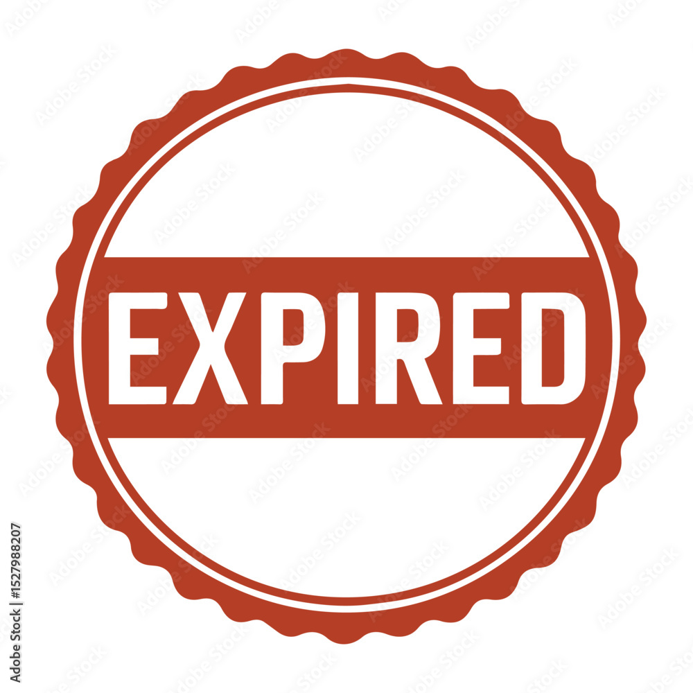 Fototapete seal expired icon stamp frame vector on white background vector seal on white background