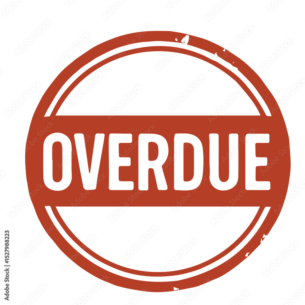 Fototapete seal overdue icon stamp frame vector on white background vector seal on white background
