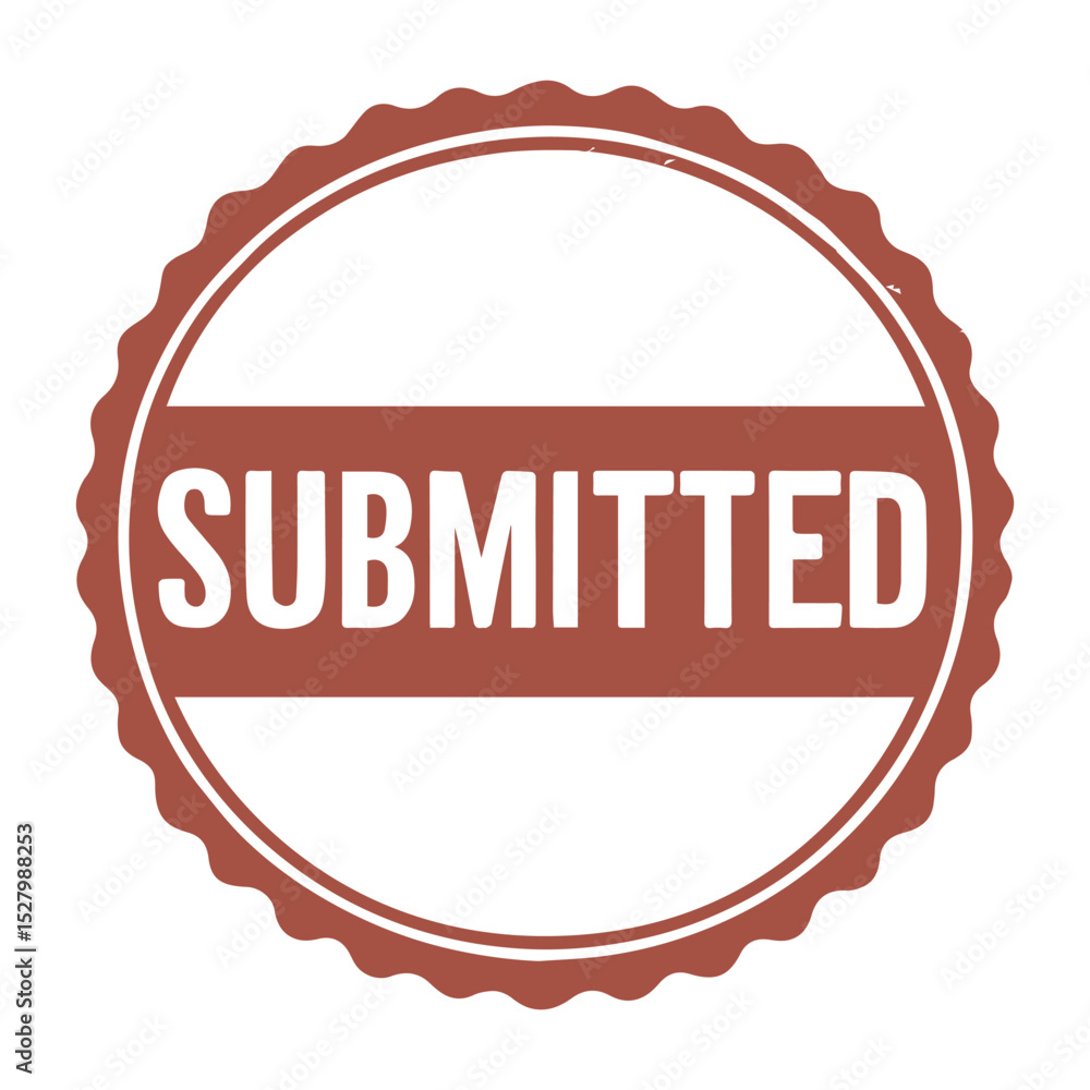 Poster seal submitted icon stamp frame vector on white background vector seal on white background