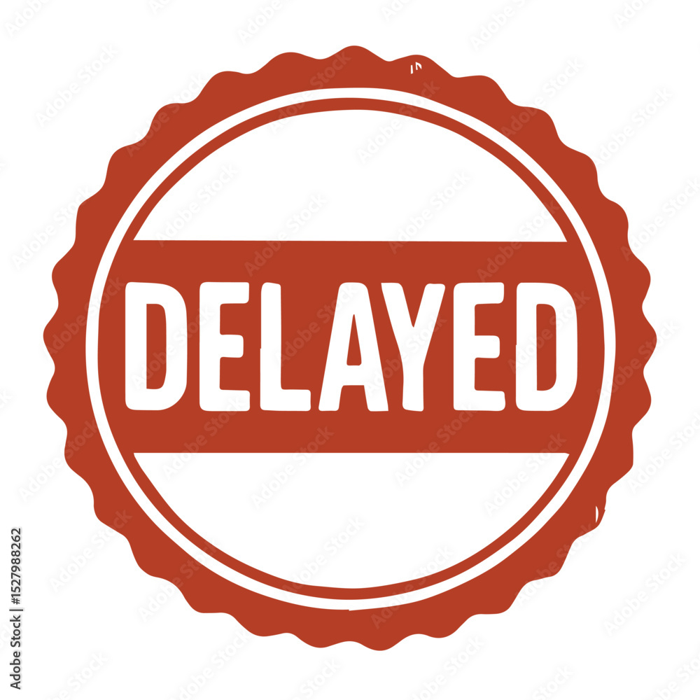 Aufkleber seal delayed icon stamp frame vector on white background vector seal on white background