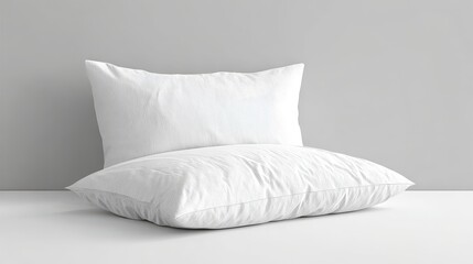 Soft White Pillow with Subtle Indentations for Relaxation Needs