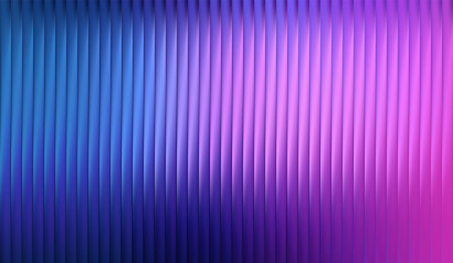 Glass gradient fractal with neon pattern effect creates abstract background. Vertical texture with green blue geometric fluorescent distortion of glossy prism. Purple ribbed vector vibrant summer blur