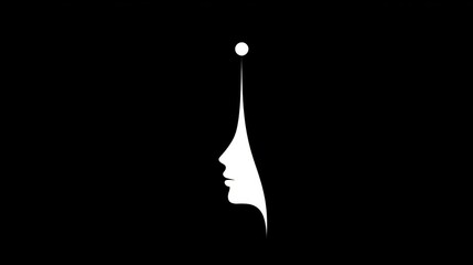 Abstract Representation of a Peaceful Mind in Black and White Art