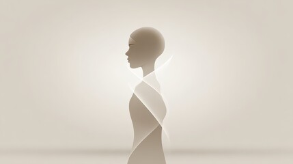 Peaceful Mind Abstract Representation in Minimalist Style