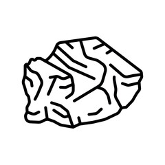 bitumen black line icon for digital and print projects. Building materials.