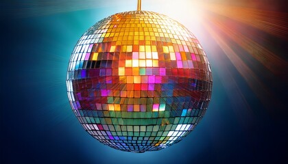 a large colorful and shiny disco ball