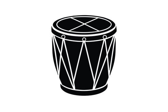  silhouette of a caj n drum.eps