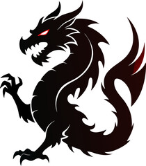 black and white dragon