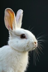 Obraz premium Lovely Rabbit with Soft White Fur and Long Ears