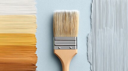 Colorful Paint Palette and Brush for Artistic Expressions
