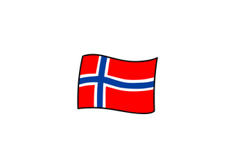 Waving Faroe Islands National Flag Sketch With Black Background