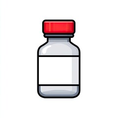 Simple illustration of a medication vial