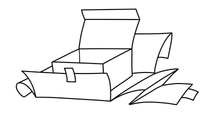 Artistic Interpretation of Black Square with Sketch Aesthetic Texture