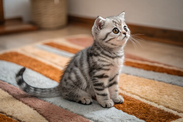 Adorable Kitten Enjoying Its Time Drinking Water