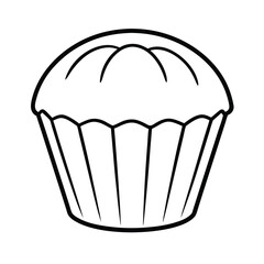 minimalist line sketch of a muffin tin.eps