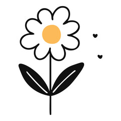 Flower Hand Draw by Kid Cute lovely