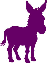 donkey cartoon illustration silhouette design art in colour 