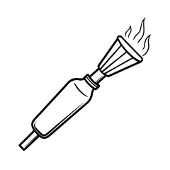 outline sketch of a cooking torch.eps