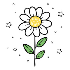 Flower Hand Draw by Kid Cute lovely