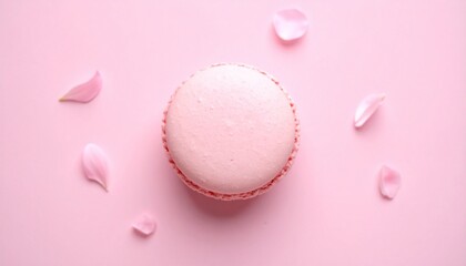 Fototapeta premium pink macaroon on a plate