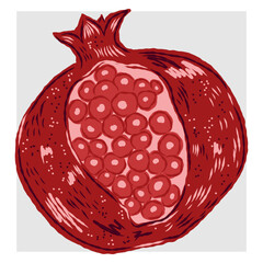 Mediterranean element, exotic tropical. Textured illustration with hand drawn sketch elements