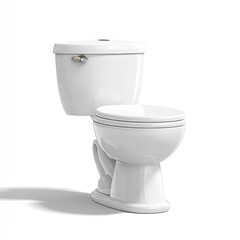 Modern,  white  toilet  and  tank.  Perfect  for  a  bathroom