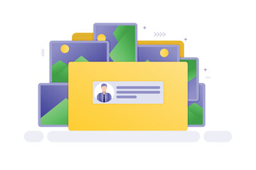 Vector Illustration of personal storage management concept
