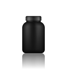Fitness whey png. Body gainer product mockup with jar, box, and canister. Vector template for supplement packaging, protein powder advertising, or athletic health nutrition display.


