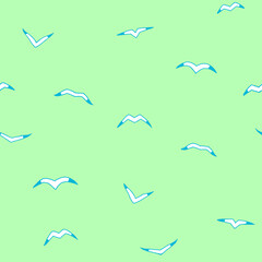 カモメの柄(シームレス)