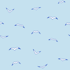 カモメの柄(シームレス)