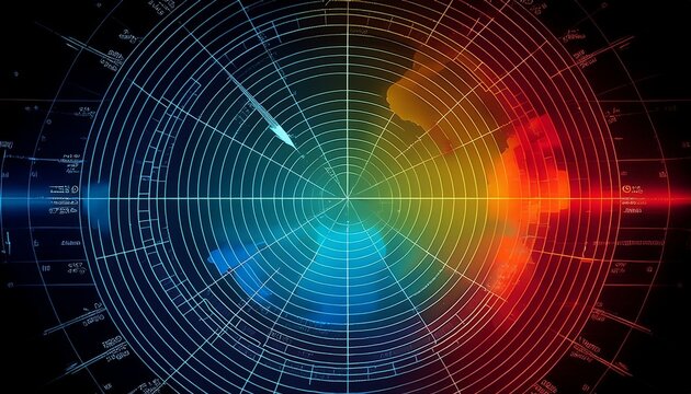 Abstract Radar Screen Display
