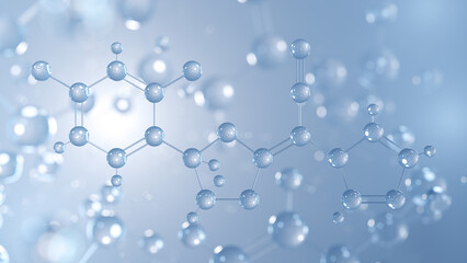 luliconazole molecular structure 3d, antifungal structural chemical formula view from a microscope