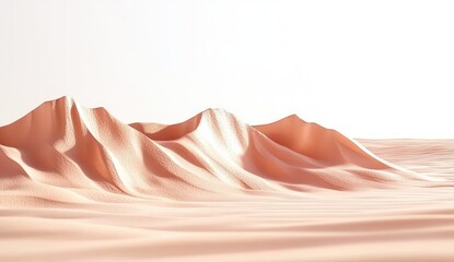 Fototapeta premium Desert landscape with soft, light peachy dunes