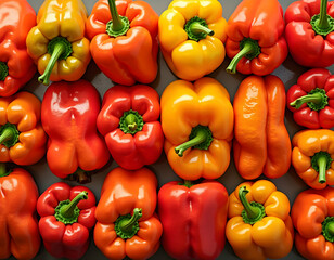 A colorful assortment of bell peppers, representing a vibrant and healthy ingredient