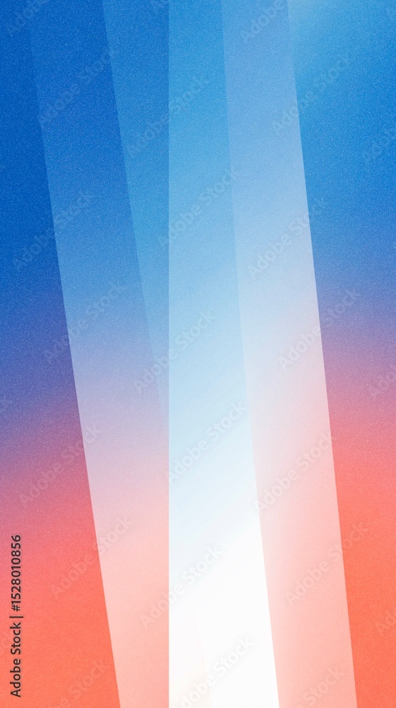 Poster abstract gradient illustration featuring soft blue and red hues blending seamlessly, creating a calm